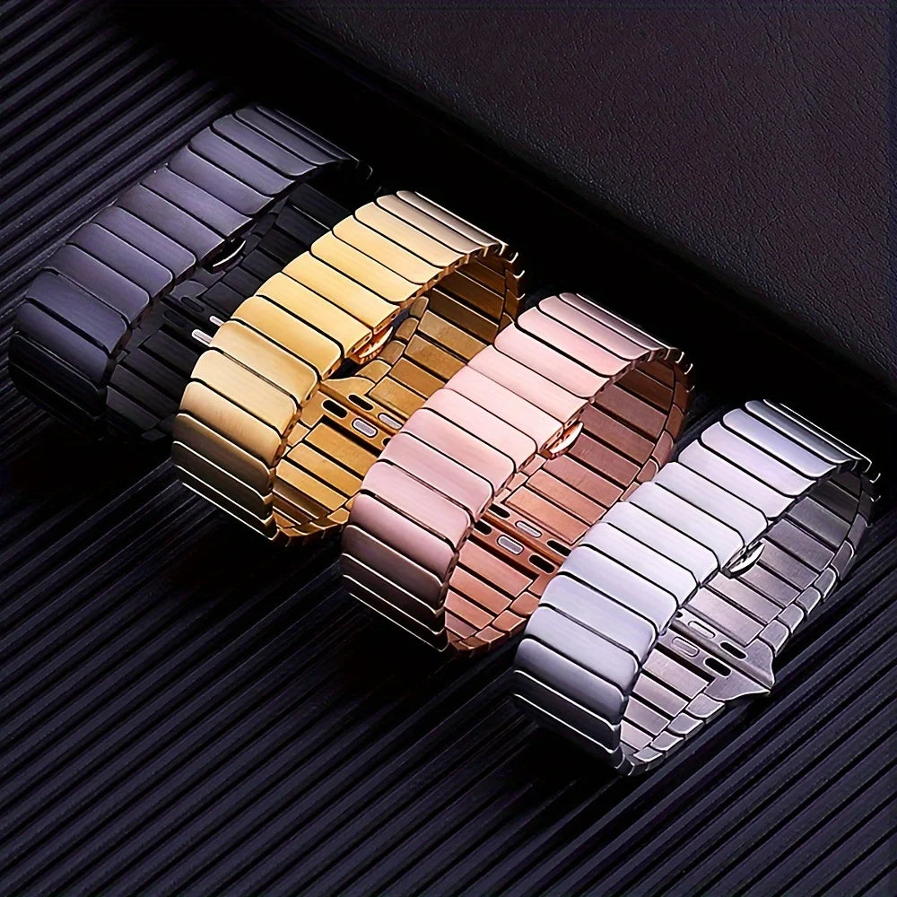 Armband für Apple Watch (40, 46, 42, 44, 45, 49 mm), Edelstahl, kompatibel mit iWatch Series 11/10/9/8/7/6/5/4, SE, 3 und Ultra – Produktfoto