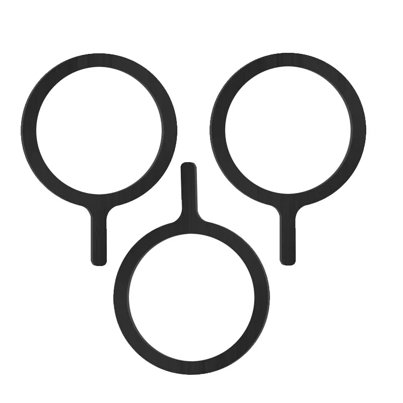 Selbstklebender Metallring / Eisenblech-Aufkleber für Apple iPhone Hüllen – MagSafe Magnetischer Lade-Ring für kabelloses Laden – Produktfoto