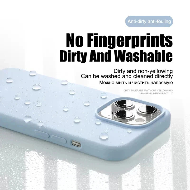 Flüssigsilikon Stoßschutz-Hülle für Apple iPhone 11–17 Pro Max – Rückseitenhülle für iPhone 17 Air“ – Produktfoto