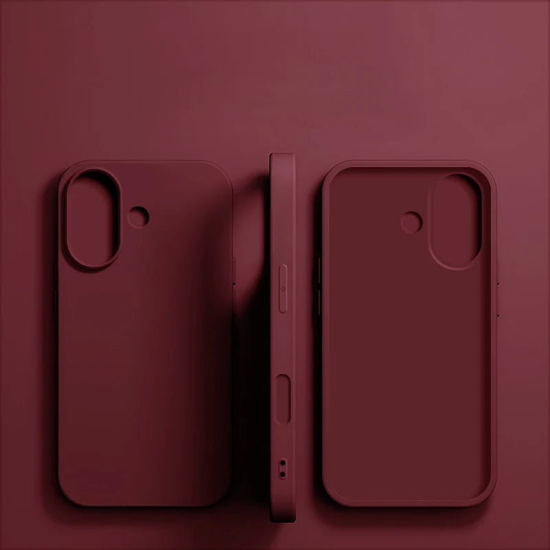 Luxuriöse Flüssigsilikon-Handyhülle für APPLE iPhone 11, 12, 13, 14, 15, 16 Pro Max – stoßfeste Schutzhülle, inkl. iPhone 15 Plus, Schutzcover. – Produktfoto