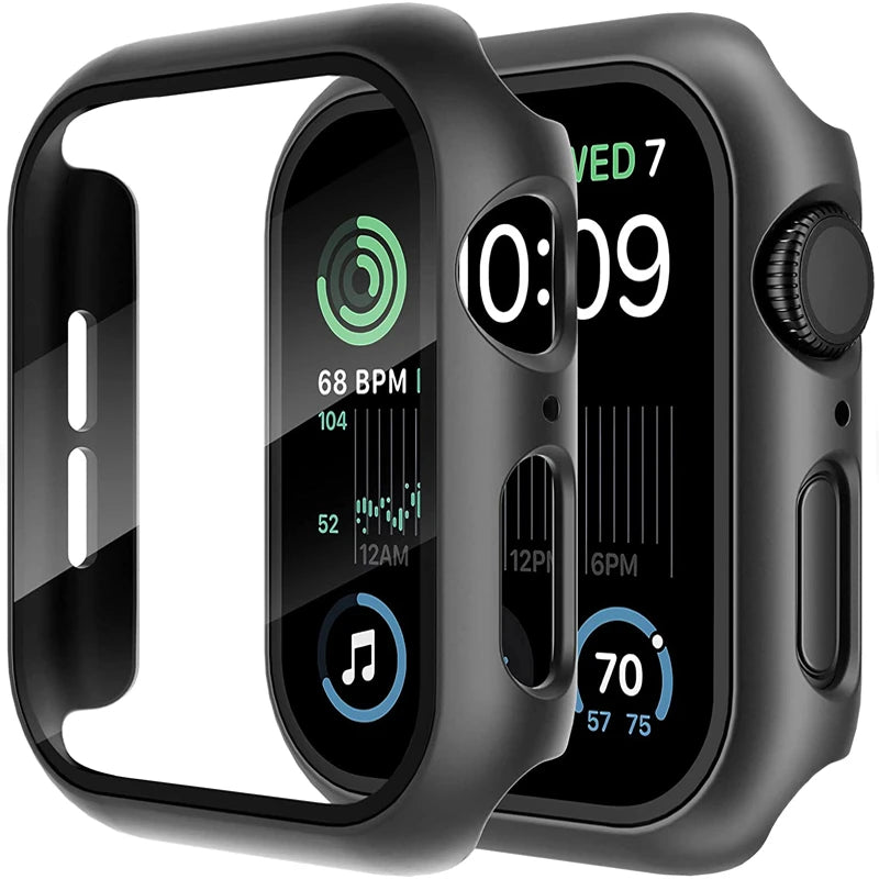 Glas-Displayschutz & Hülle für Apple Watch – Kompatibel mit Series 5–9, SE & iWatch (38–49mm) – Produktfoto