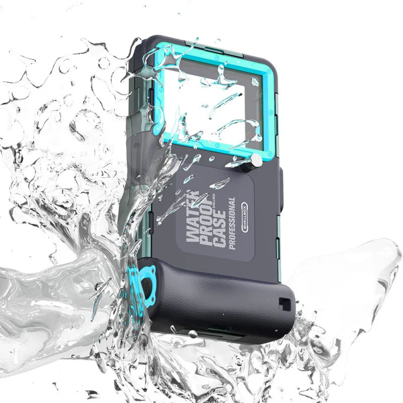 Professionelle Taucher-Handyhülle – Wasserdichtes Unterwasser-Case für iPhone 12–15 Pro Max, Samsung S22/S23 & Huawei – Produktfoto