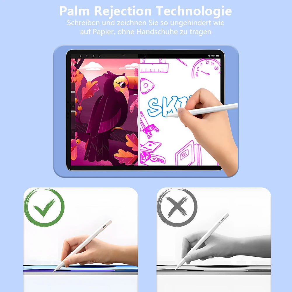 Stylus Pen für Apple Pencil – mit LED-Ladeanzeige, Palm Rejection Funktion – Produktfoto