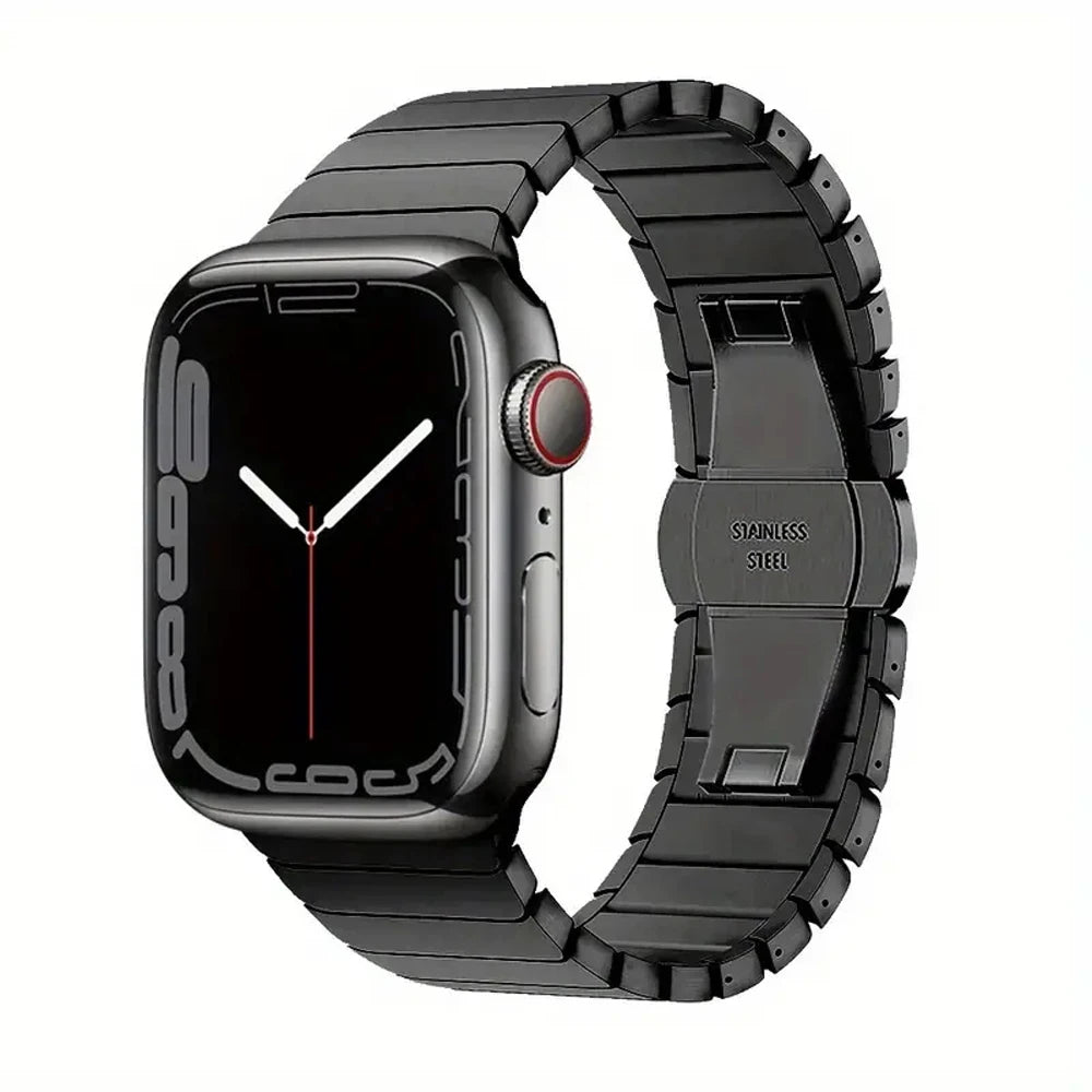 Armband für Apple Watch (40, 46, 42, 44, 45, 49 mm), Edelstahl, kompatibel mit iWatch Series 11/10/9/8/7/6/5/4, SE, 3 und Ultra – Produktfoto