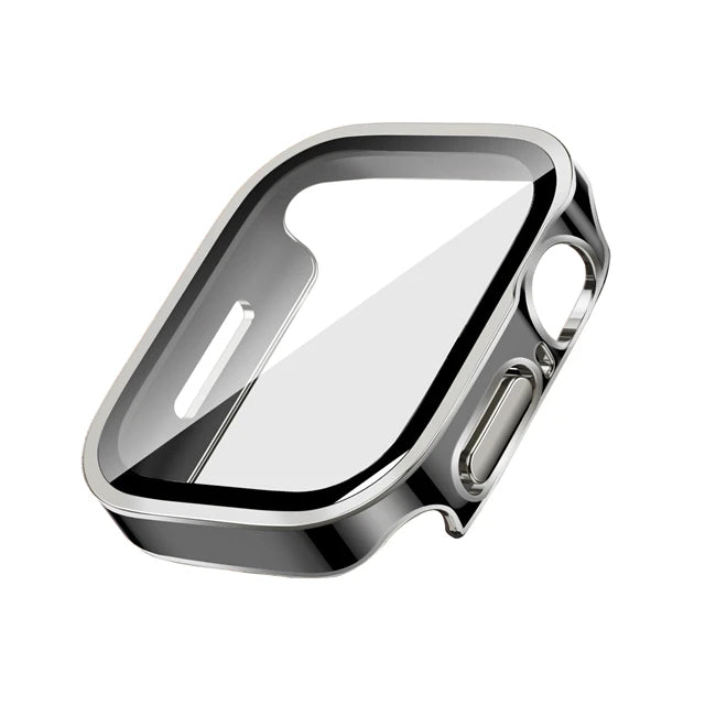 Glass+Case For Apple Watch 42 46mm 45mm 41 49 44mm 40 mm straight edge Screen Protector Cover Case iWatch SE 6 7 8 9 10 11 Ultra – Produktfoto