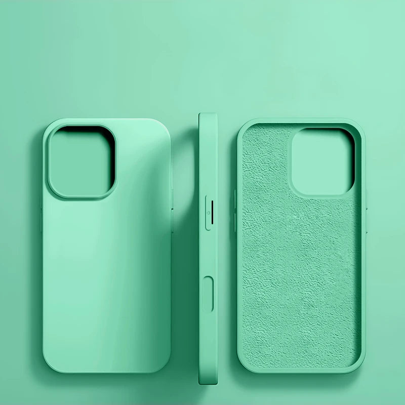 Flüssigsilikon Stoßschutz-Hülle für Apple iPhone 11–17 Pro Max – Rückseitenhülle für iPhone 17 Air“ – Produktfoto