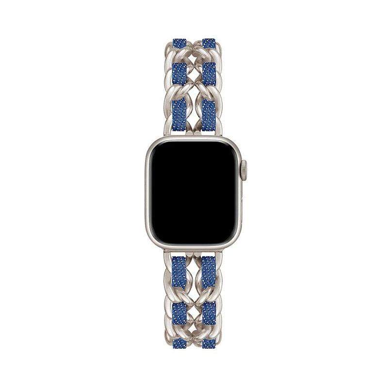 Elegantes Damen-Metallarmband für Apple Watch – kompatibel mit allen Serien (Ultra, 10, 9, 8, SE, 7, 6, – Produktfoto