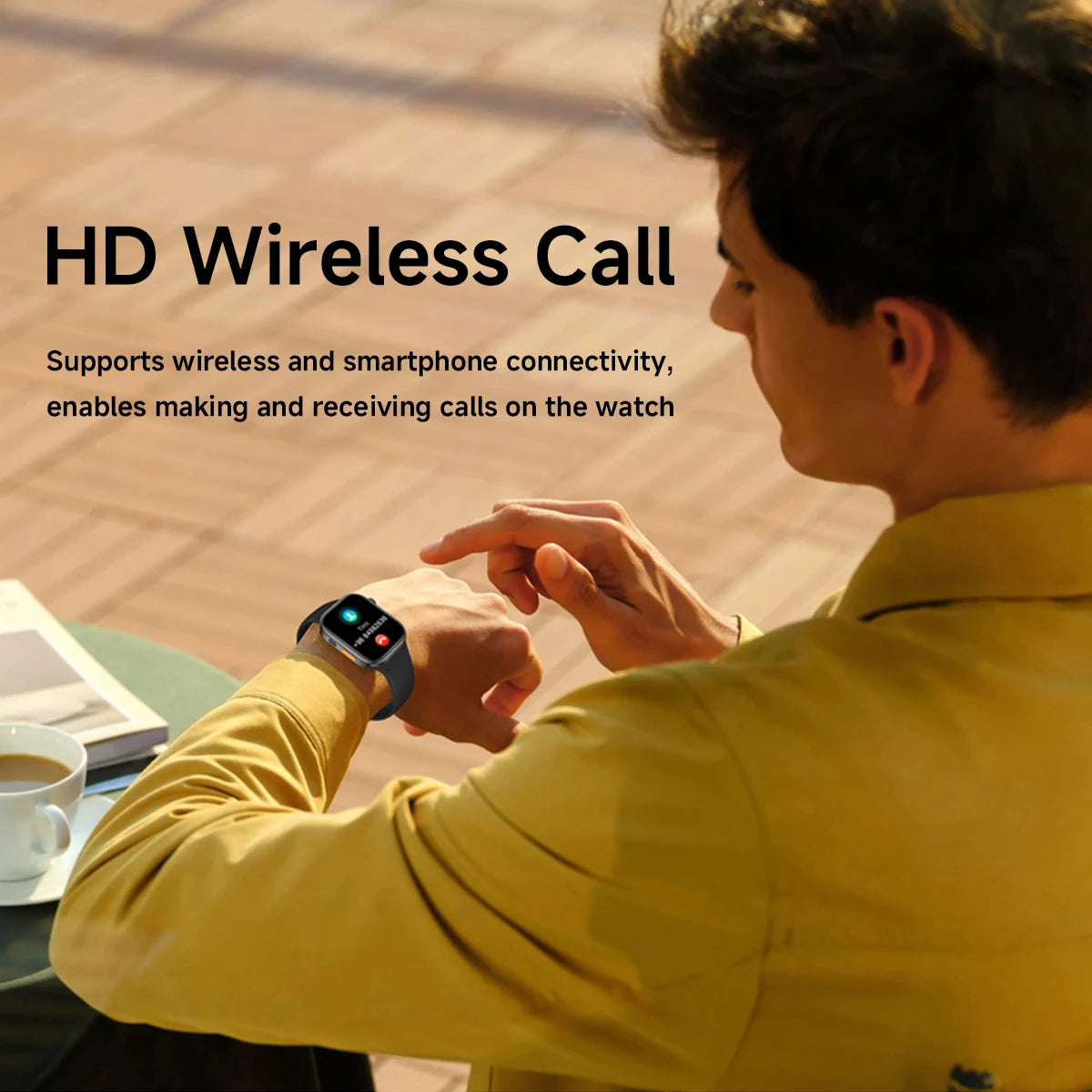Smartwatch – 1,83" HD Display, Bluetooth-Anrufe, Herzfrequenz, 120+ Sportmodi, wasserdicht, für Männer & Frauen, perfektes Geschenk – Produktfoto