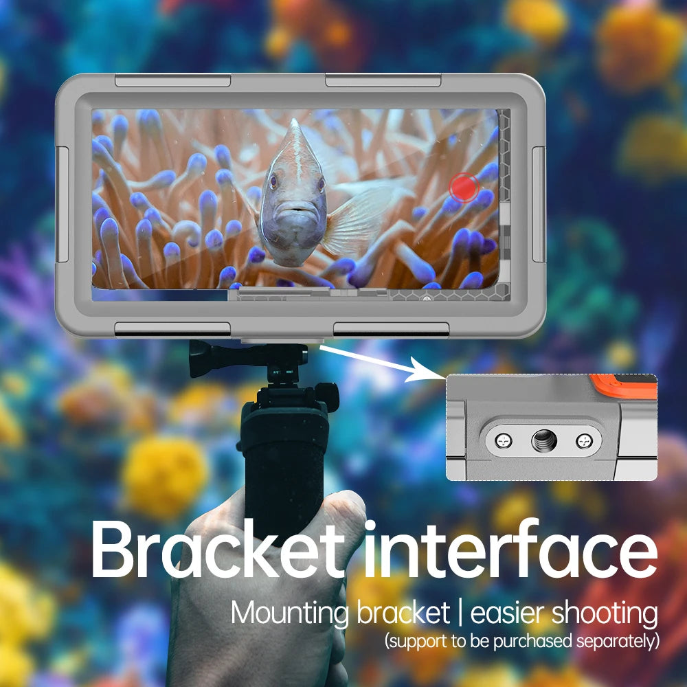 Professionelle Taucher-Handyhülle – Wasserdichtes Unterwasser-Case für iPhone 12–15 Pro Max, Samsung S22/S23 & Huawei – Produktfoto