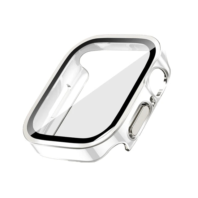Glass+Case For Apple Watch 42 46mm 45mm 41 49 44mm 40 mm straight edge Screen Protector Cover Case iWatch SE 6 7 8 9 10 11 Ultra – Produktfoto