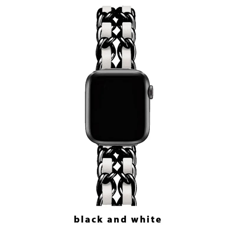 Elegantes Damen-Metallarmband für Apple Watch – kompatibel mit allen Serien (Ultra, 10, 9, 8, SE, 7, 6, – Produktfoto