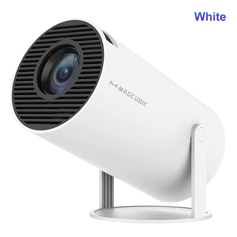Mini Beamer HY300 Pro+ Beamer – 8K-Unterstützung, WiFi 6, Android 14, Bluetooth 5.0, 290 ANSI Lumen, tragbarer Heimkino-Projektor (720p HD) – Produktfoto