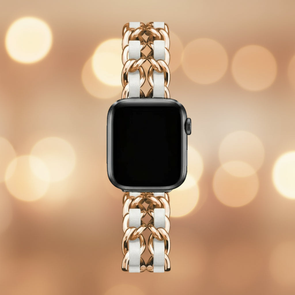 Elegantes Damen-Metallarmband für Apple Watch – kompatibel mit allen Serien (Ultra, 10, 9, 8, SE, 7, 6, – Produktfoto