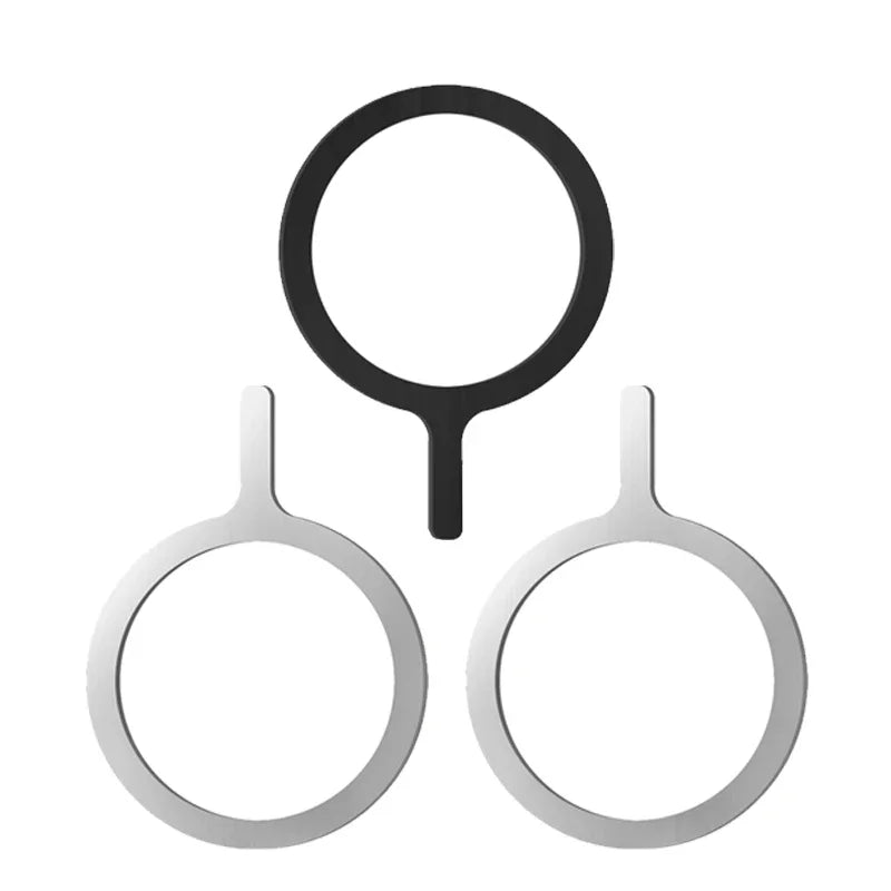 Selbstklebender Metallring / Eisenblech-Aufkleber für Apple iPhone Hüllen – MagSafe Magnetischer Lade-Ring für kabelloses Laden – Produktfoto