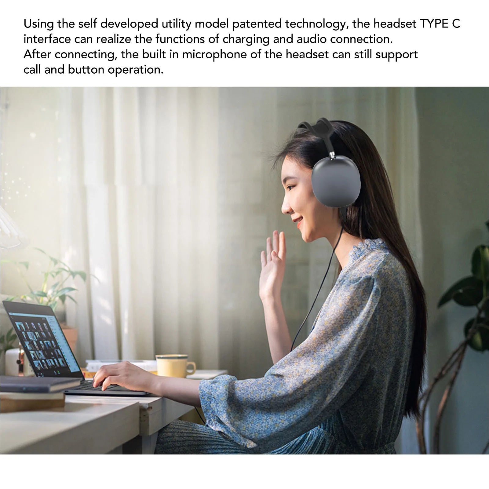 Apple kompatibler Bluetooth-Kopfhörer mit stabiler Verbindung – Produktfoto