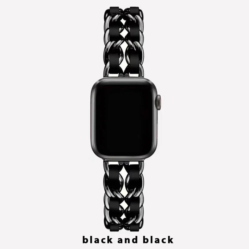 Elegantes Damen-Metallarmband für Apple Watch – kompatibel mit allen Serien (Ultra, 10, 9, 8, SE, 7, 6, – Produktfoto
