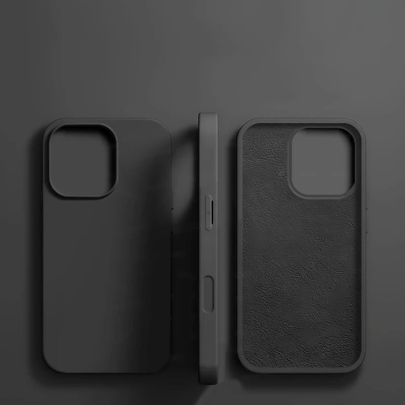 Flüssigsilikon Stoßschutz-Hülle für Apple iPhone 11–17 Pro Max – Rückseitenhülle für iPhone 17 Air“ – Produktfoto