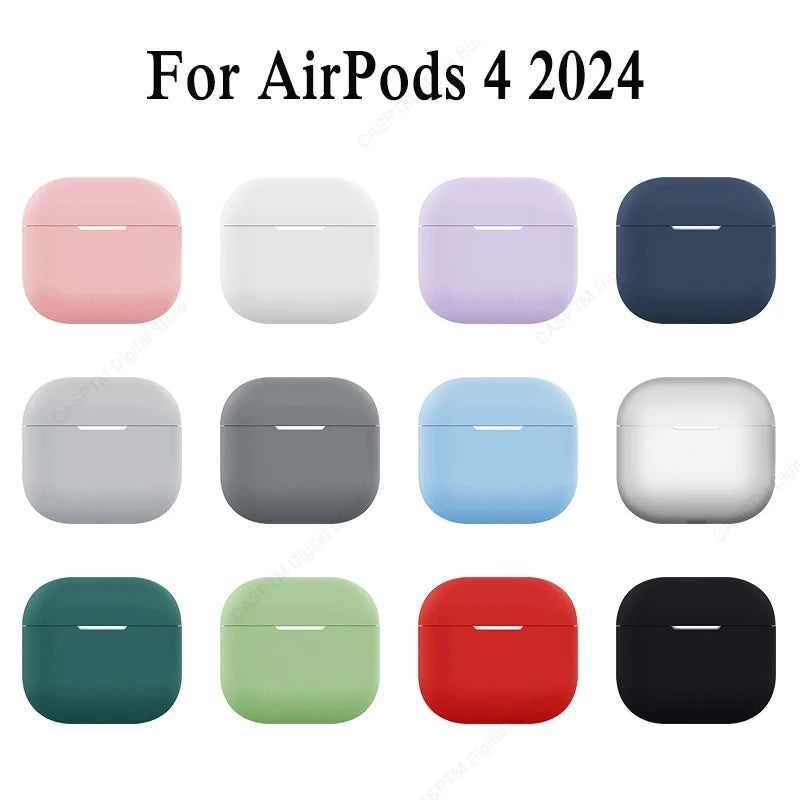 2024 Neue Hülle für Apple AirPods 4 – Silikon-Schutzhülle für AirPods 4 (4. Generation), stoßfestes Case für kabellose Kopfhörer, praktisches Zubehör. – Produktfoto