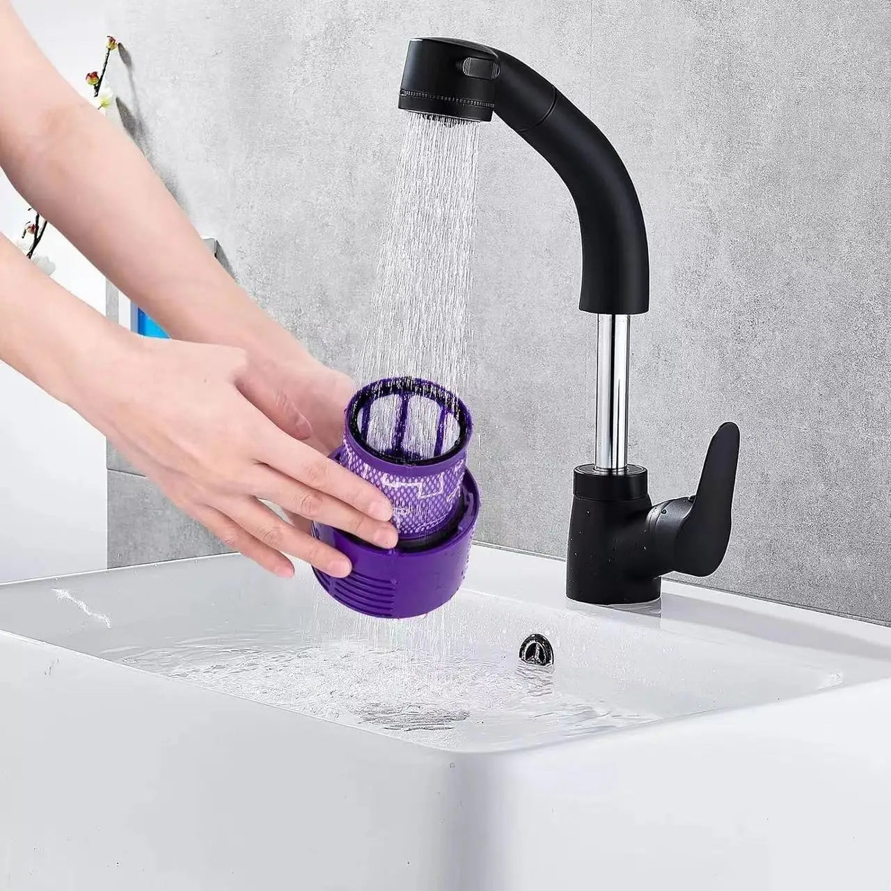 HEPA-Filter für Dyson V10 – Zubehör für Staubsauger und Roboterstaubsauger SV12, waschbarer Ersatzfilter und Reinigungs-Ersatzteil. – Produktfoto