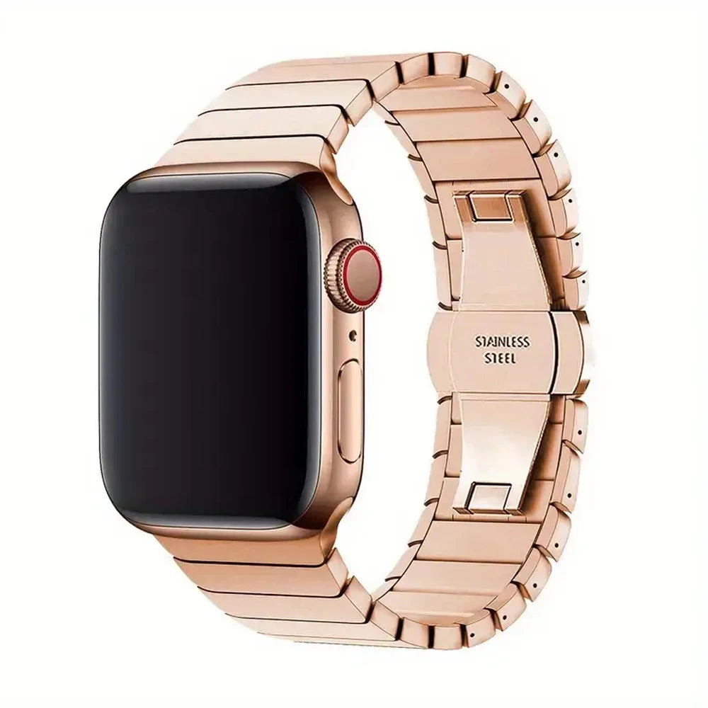 Armband für Apple Watch (40, 46, 42, 44, 45, 49 mm), Edelstahl, kompatibel mit iWatch Series 11/10/9/8/7/6/5/4, SE, 3 und Ultra – Produktfoto