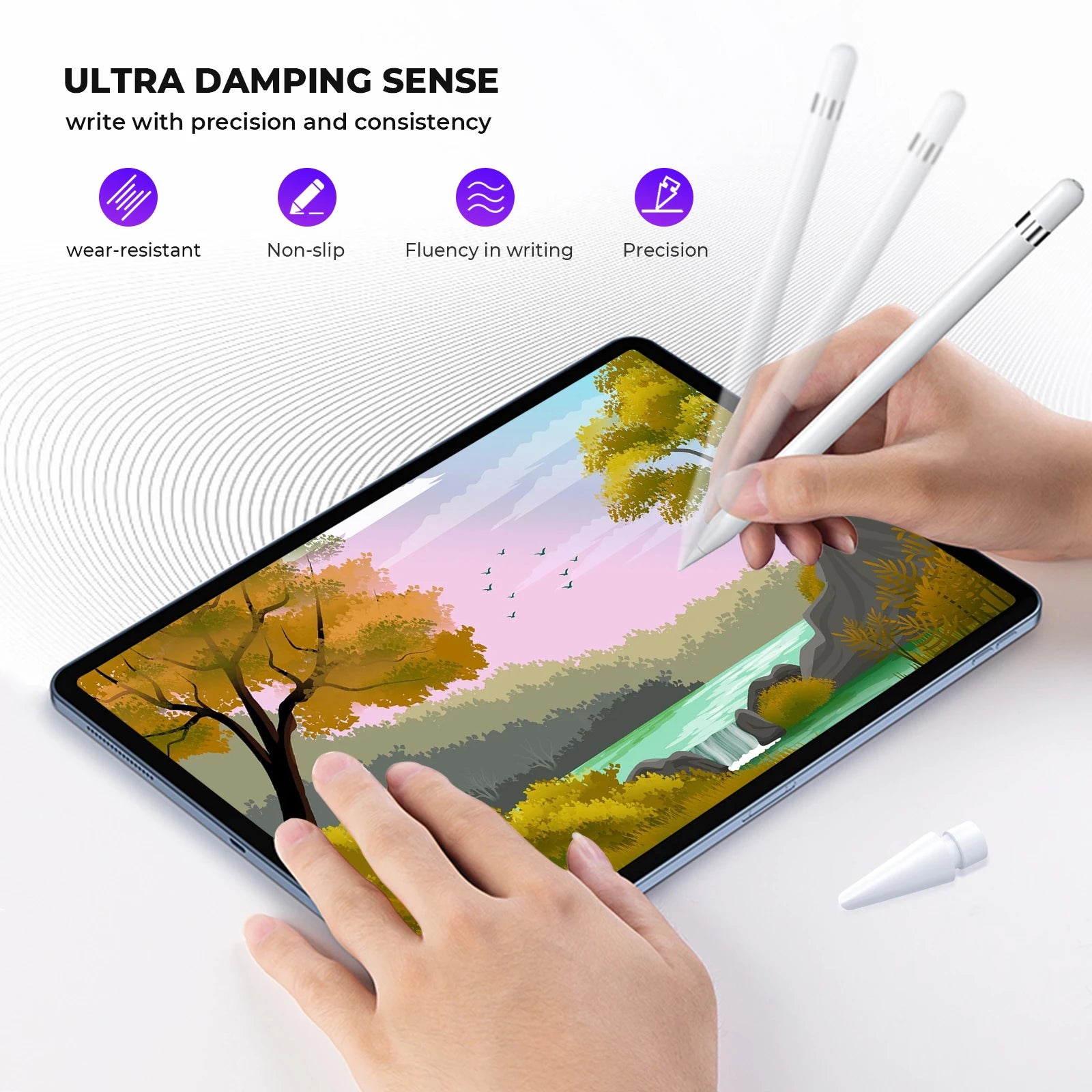 6/4-in-1 Ersatzspitzen für Apple Pencil – kompatibel mit 1. und 2. Generation sowie USB-C, verbesserte iPad Stiftspitzen mit Aufbewahrungsbox – Produktfoto