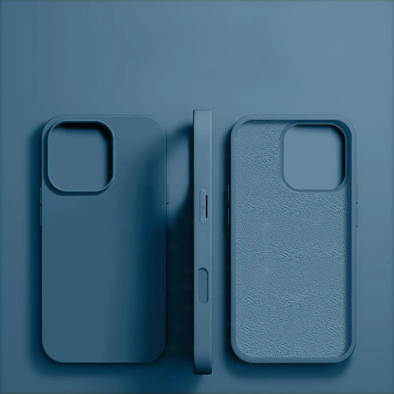 Flüssigsilikon Stoßschutz-Hülle für Apple iPhone 11–17 Pro Max – Rückseitenhülle für iPhone 17 Air“ – Produktfoto