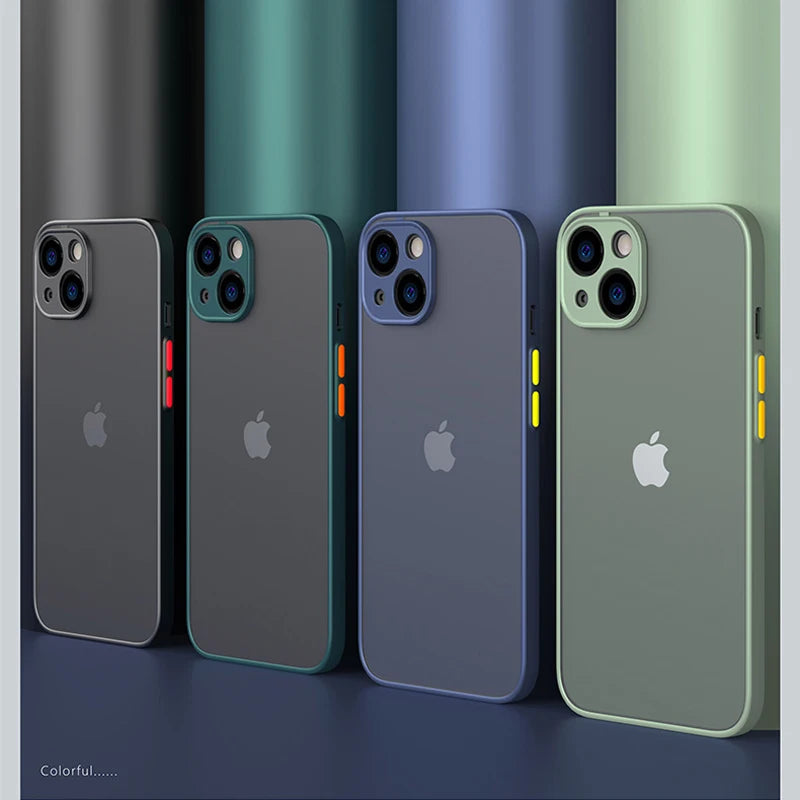 Neues Armor Bumper Stoßfestes Handyhülle für iPhone – kompatibel mit iPhone 14, 15 Pro – Silikon-Hartschale – Produktfoto