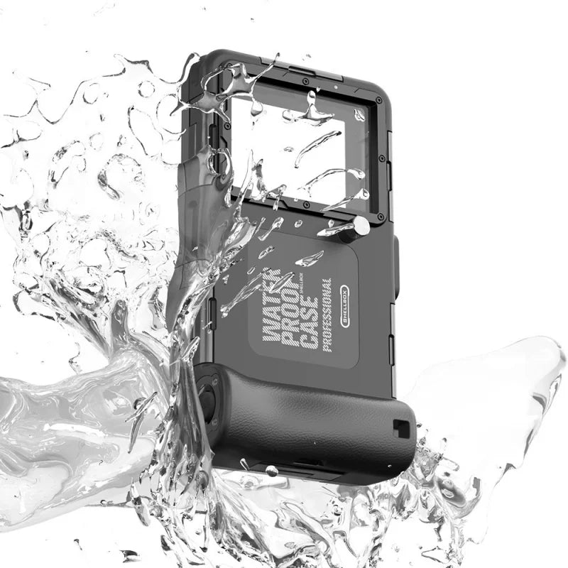 Professionelle Taucher-Handyhülle – Wasserdichtes Unterwasser-Case für iPhone 12–15 Pro Max, Samsung S22/S23 & Huawei – Produktfoto