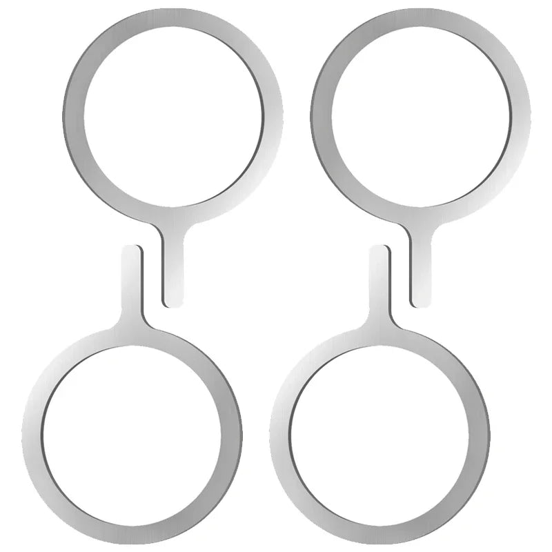 Selbstklebender Metallring / Eisenblech-Aufkleber für Apple iPhone Hüllen – MagSafe Magnetischer Lade-Ring für kabelloses Laden – Produktfoto